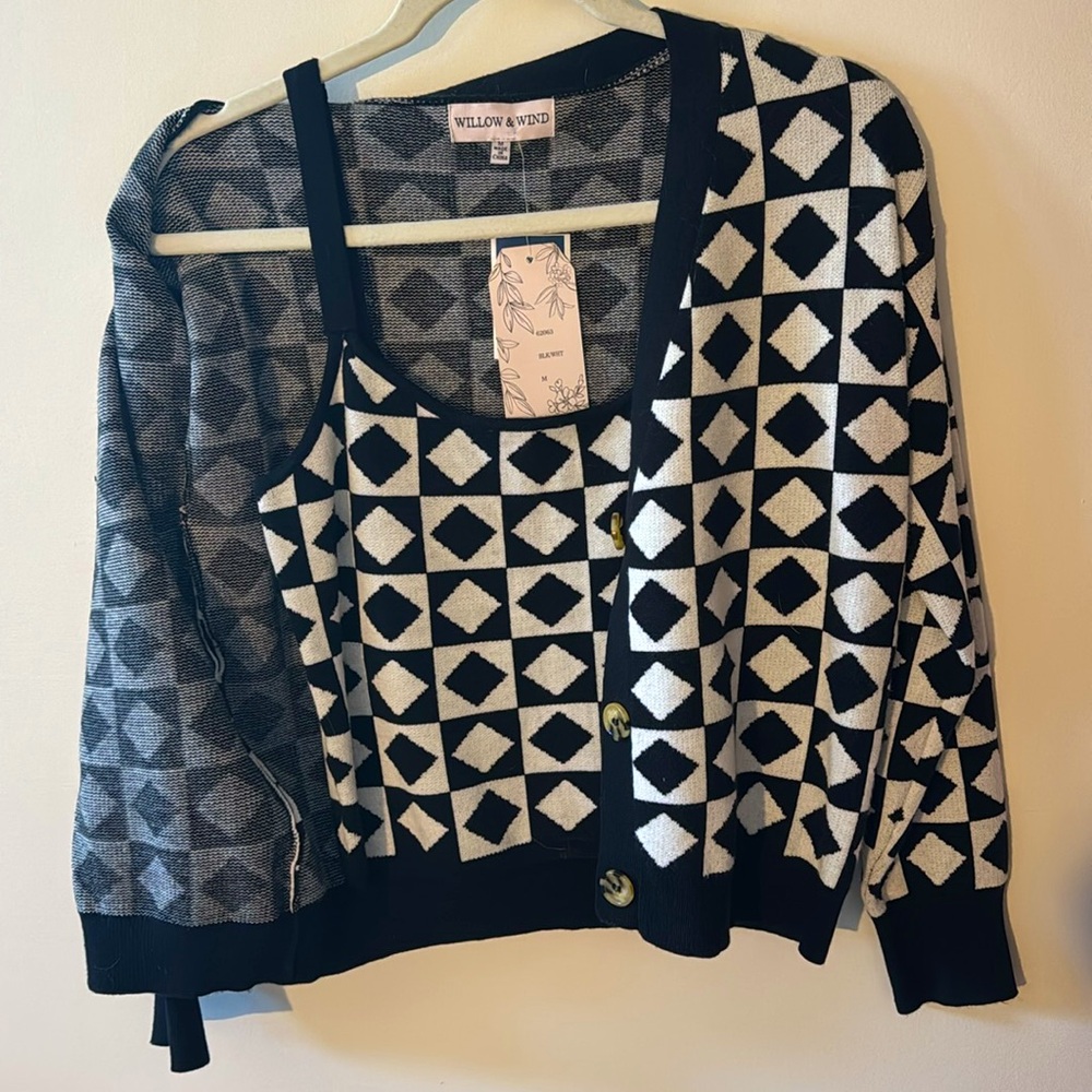 Black & White Sweater Set